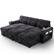 Alt View 5. Dyonery - 101" Sectional Sleeper Sofa Bed with Pull Out Bed, L Shaped Couch Sleeper Sofa with Reclining Backrest - Grey.