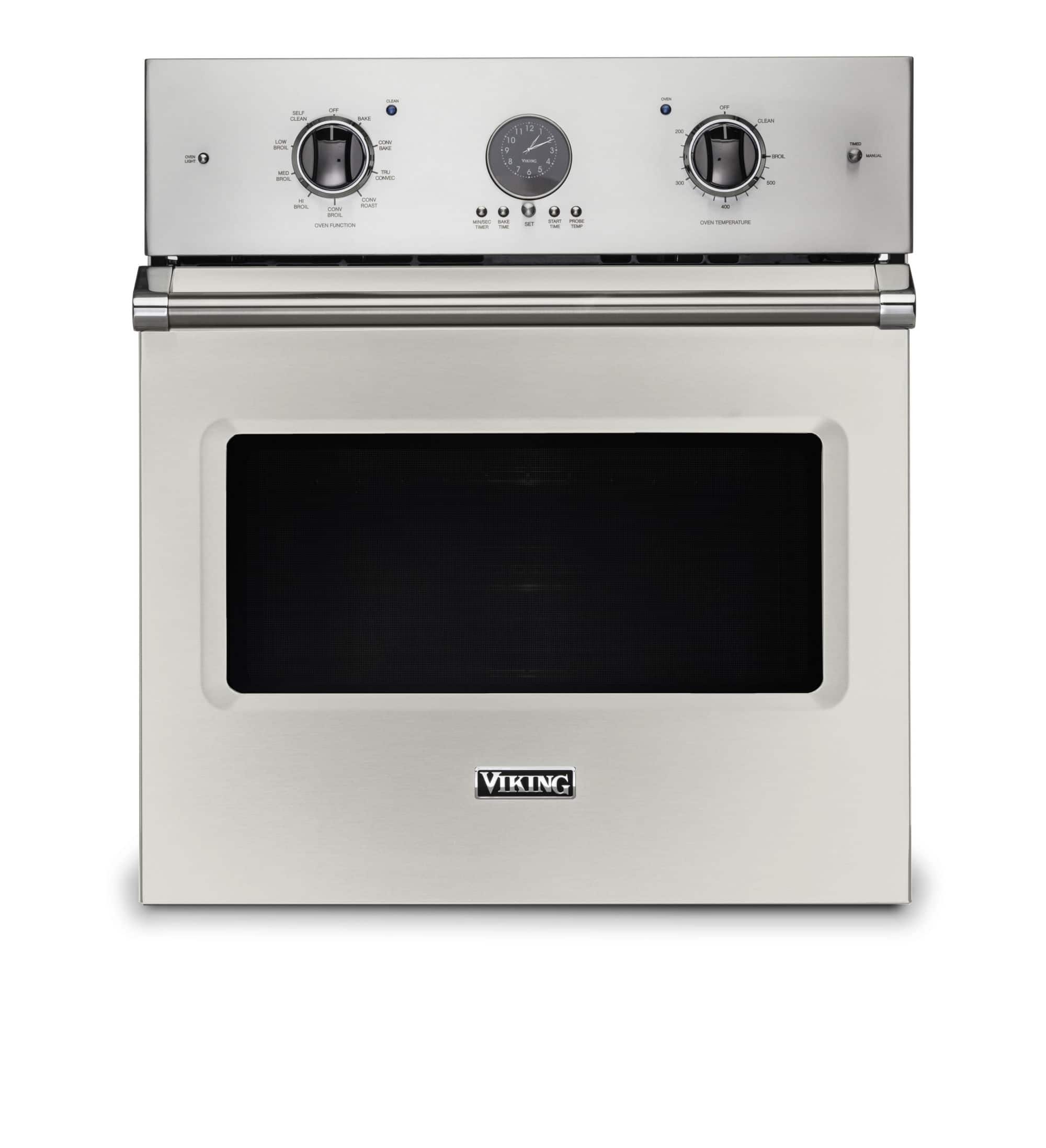 Viking - 27" Built-in Single Electric Convection Wall Oven - Pure White - Front_Zoom
