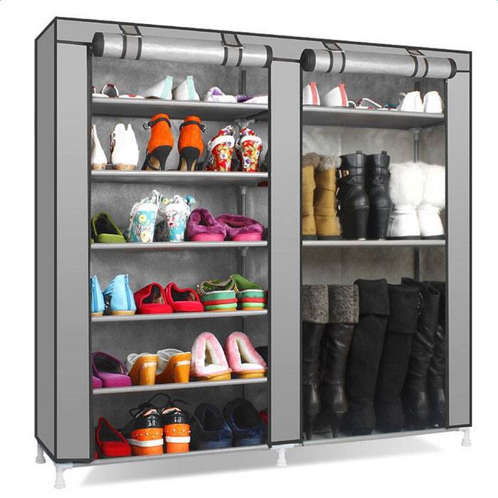 Shoe Ice Rack SlickBlue Shoe Rack Cabinet with Double Rows and 9 Lattices for ...