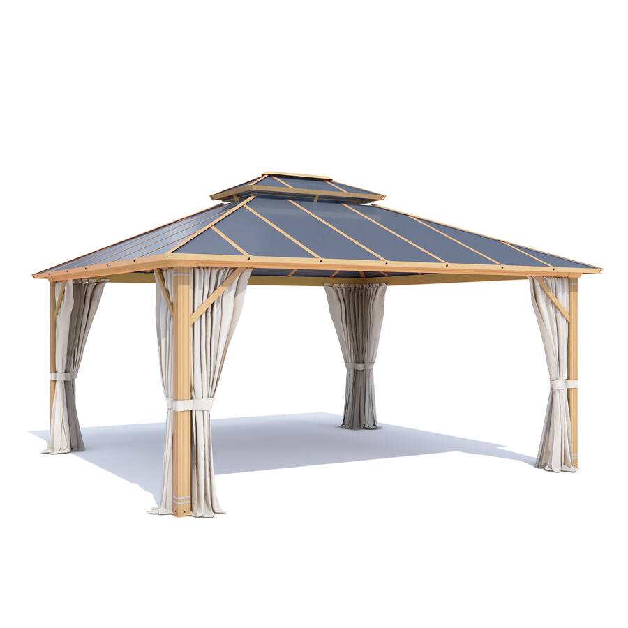テント・タープ groundcoverTARPtoTARP ACORNHOUSE3.45 U HOMY Waterproof Aluminum Hardtop Gazebo with Netting