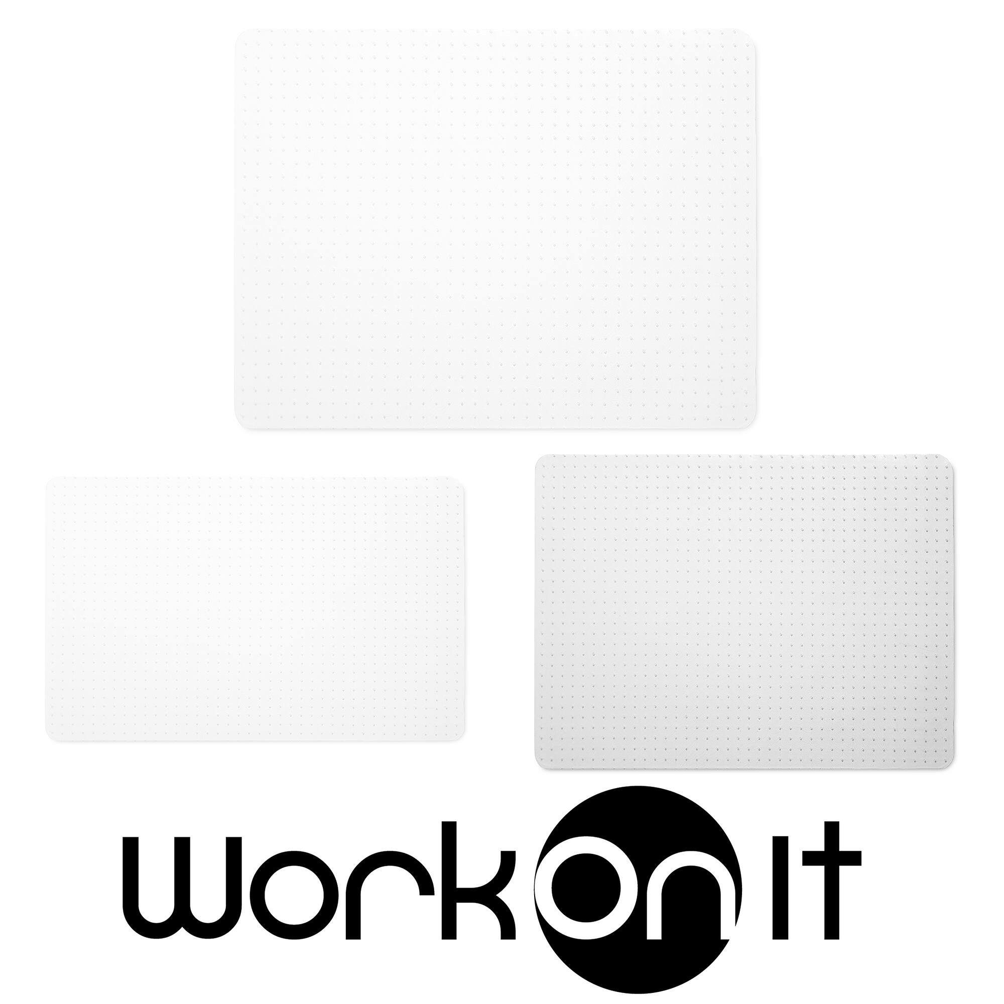 Alt View 3. WorkOnIt - Office Desk Chair Floor Mat - Clear - Clear.