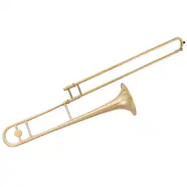 Costway - B Flat Trombone Brass with Mouthpiece Case Gloves for Beginners Students - Gold