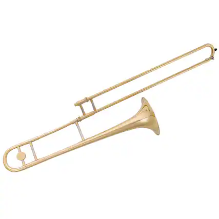 Front. Costway - Costway B Flat Trombone Gold Brass with Mouthpiece Case Gloves for Beginners Students - Gold.
