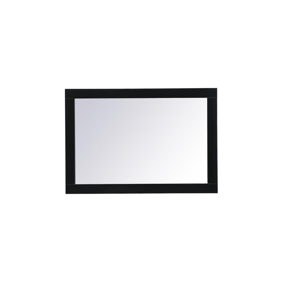 Back. Elegant Decor - Cole vanity mirror 22 x 32 inch in black - Black.