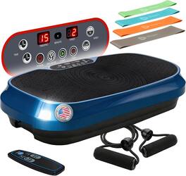 LifePro - Waver Mini Vibration Plate – Whole Body Exercise Machine for Weight Loss, Muscle Toning & Lymphatic Drainage - Blue