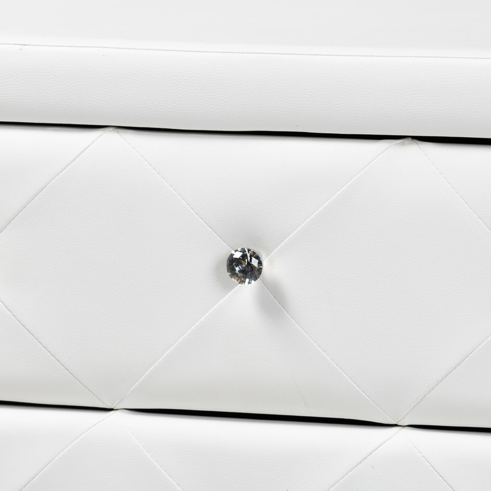 Alt View 2. Baxton Studio - Luminescence Faux Leather Upholstered Dresser - White.