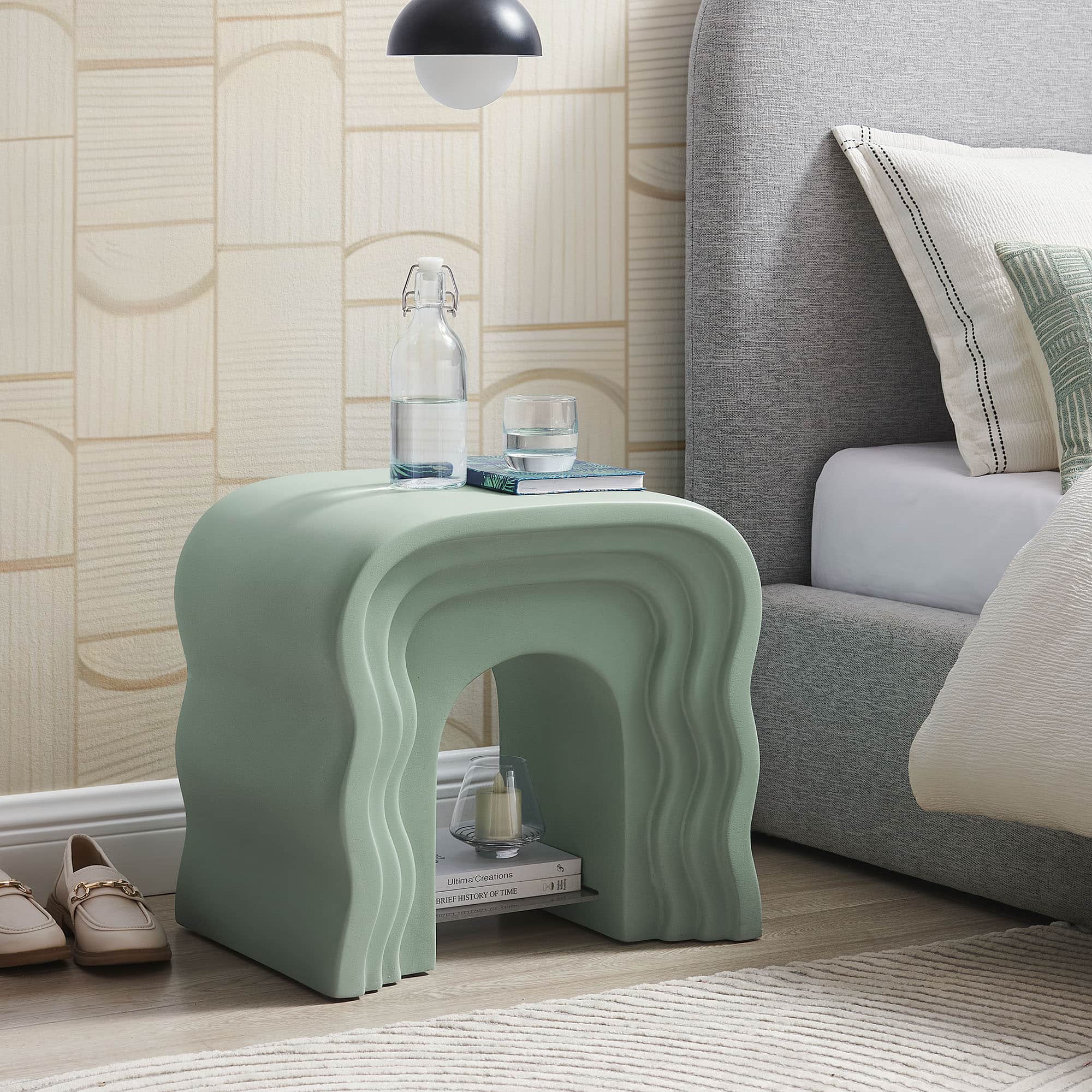Jorin Squiggle Side Table by Modway - Sage