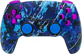 Custom Controllerzz - Custom Wireless Controller for PS5 - Midnight Surge & Purple Chrome Inserts