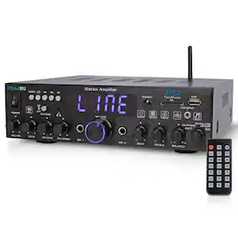 PYLE - Bluetooth Stereo Amplifier Receiver - Black