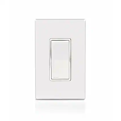 Front. Leviton - Leviton Single Pole Rocker Switch White 1 pk - White.