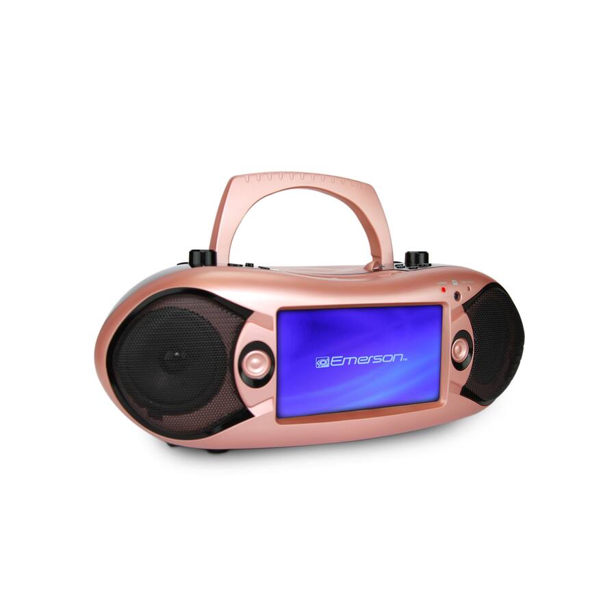 Alt View 9. Emerson - Emerson 7” Bluetooth® DVD Boombox with AM/FM Radio & Stereo Speakers - Rose Gold.