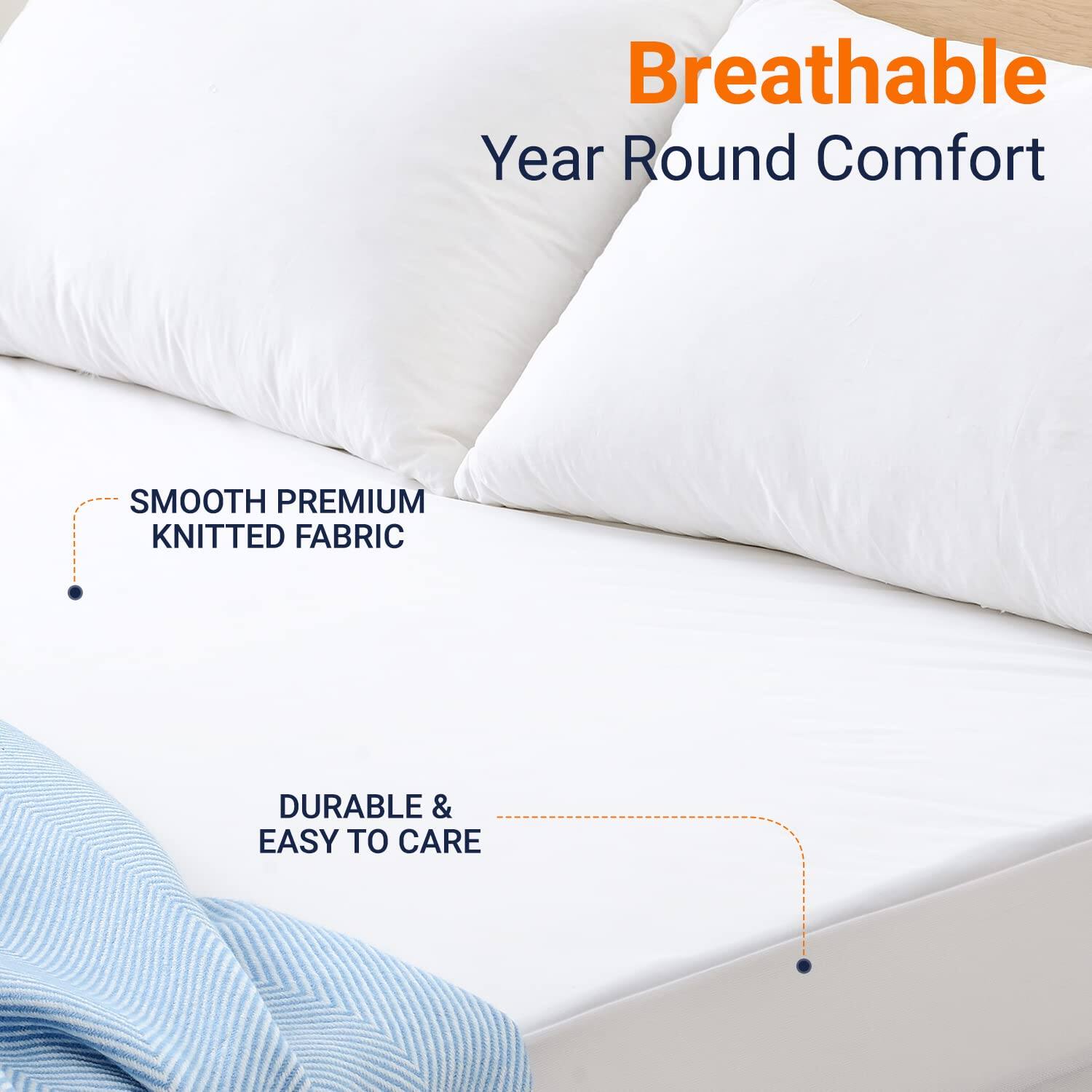 Breathable Year Round Comfort

- SMOOTH PREMIUM KNITTED FABRIC
- DURABLE & EASY TO CARE