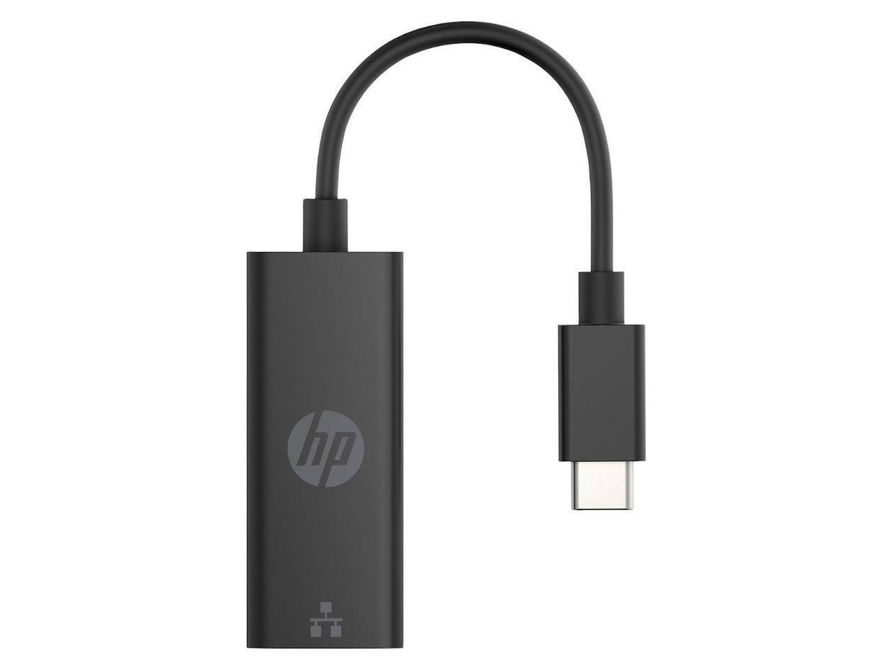 Alt View 3. HP - HP Ethernet Adapter - USB Type C - 128 MB/s Data Transfer Rate - 1 - Twisted Pair - 1000Base-T - TAA Compliant - Black.