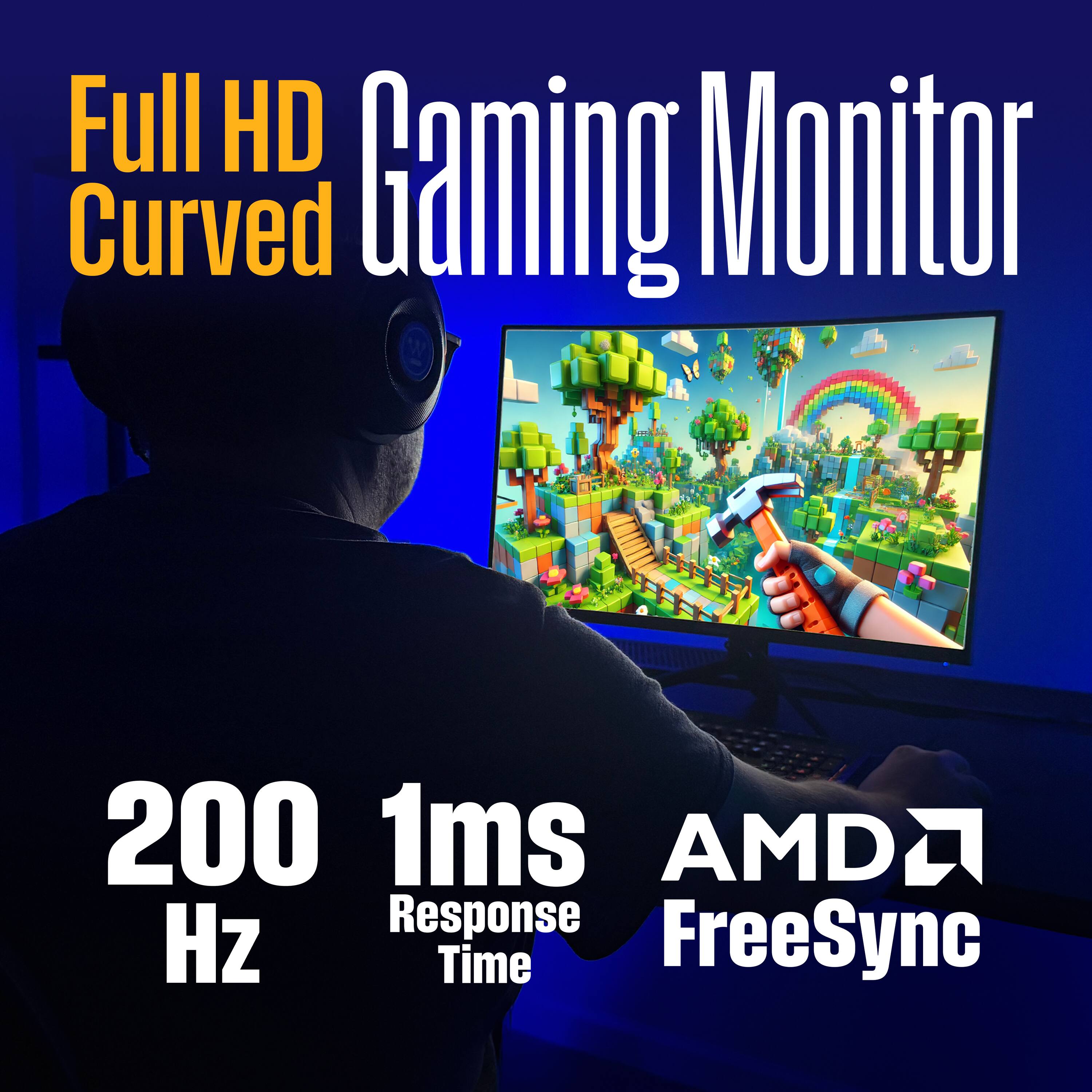 Full HD Curved Gaming Monitor  
200 Hz  
1ms Response Time  
AMD FreeSync