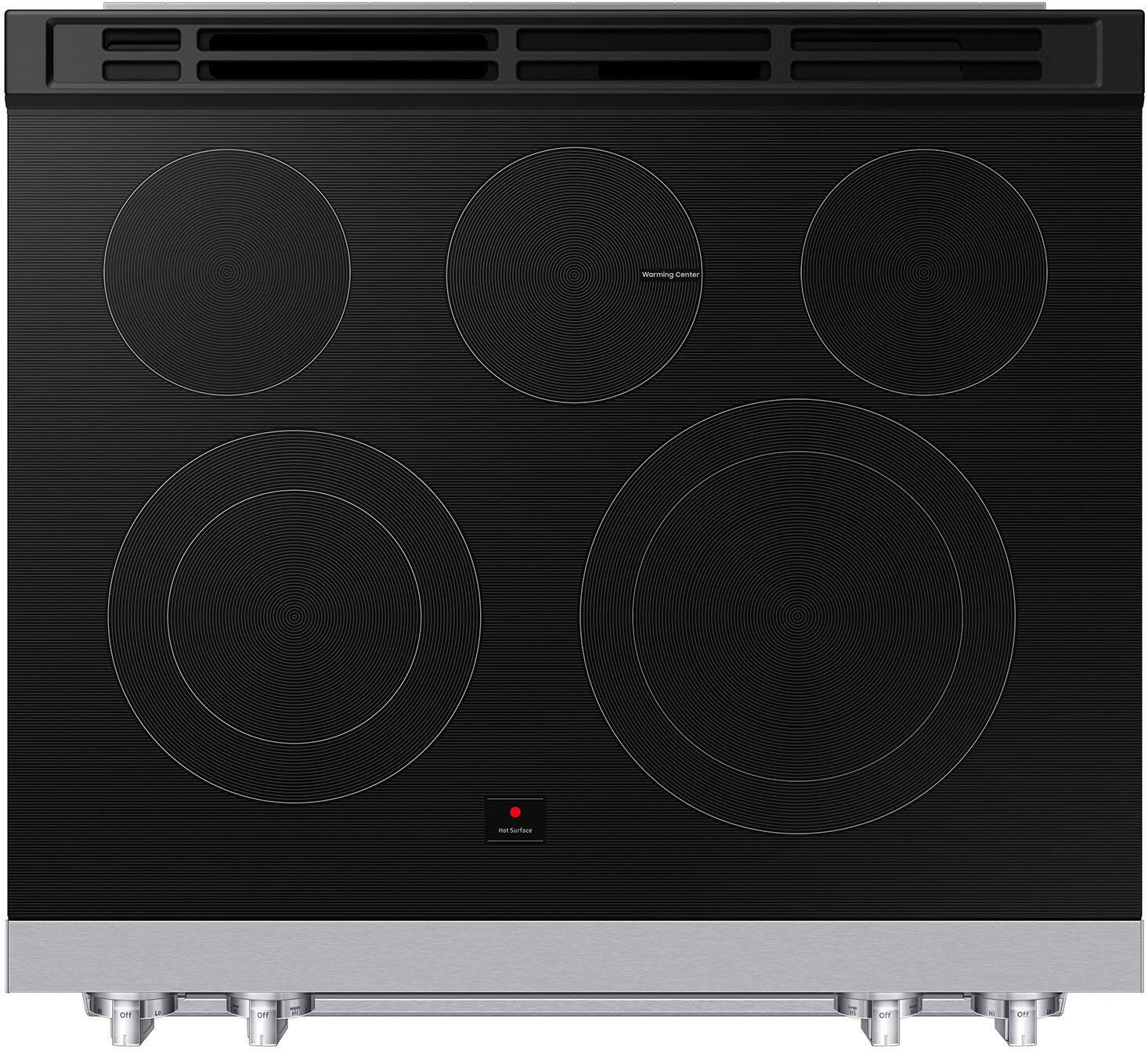 Alt View 21. Samsung - 6.3 cu. ft. Bespoke Smart Slide-In Electric Range with No Preheat Air Fry Max and True Convection - Fingerprint Resistant Stainless Steel.