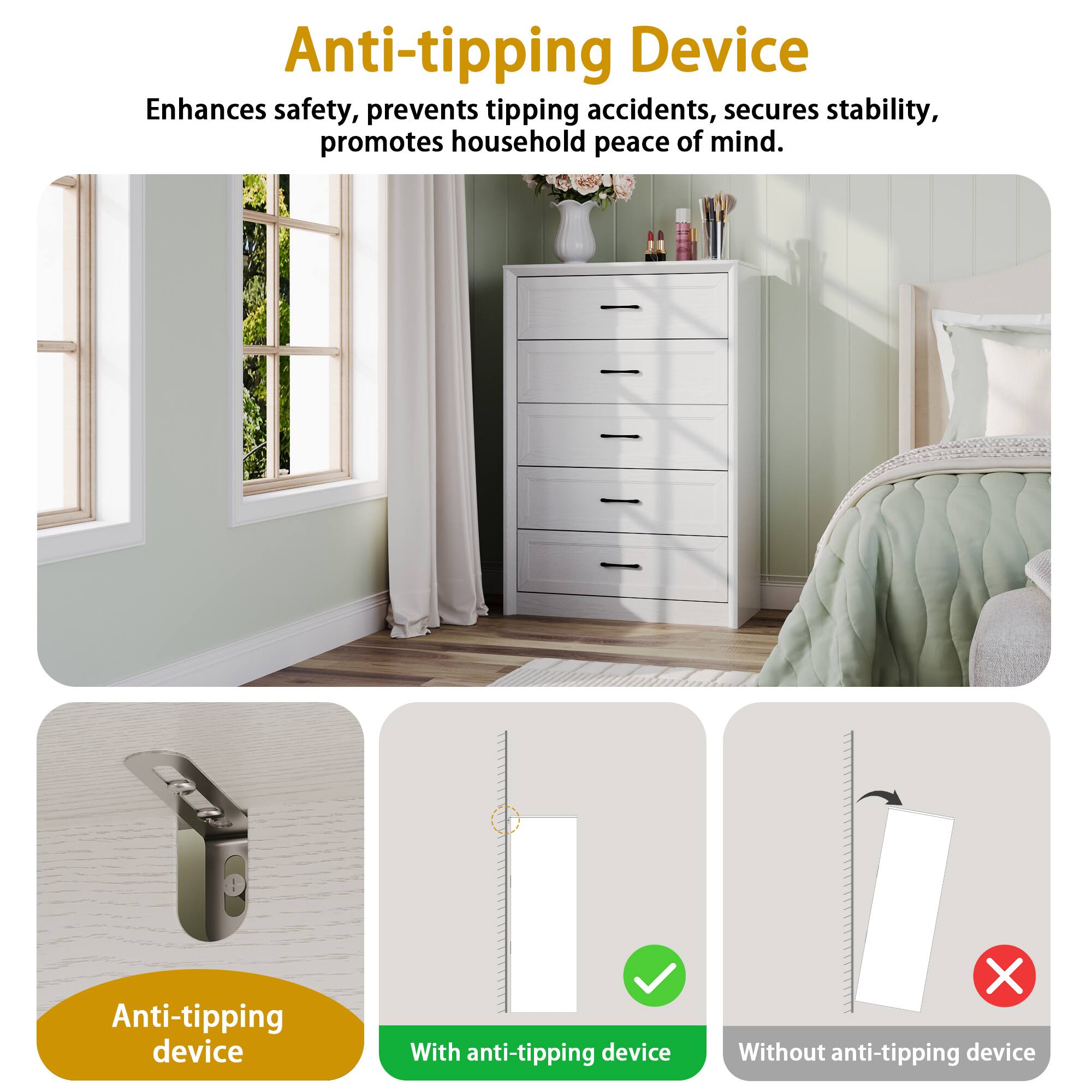 Anti-tipping Device

Enhances safety, prevents tipping accidents, secures stability, promotes household peace of mind.

Anti-tipping device

With anti-tipping device

Without anti-tipping device