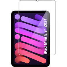 Front. SaharaCase - ZeroDamage Tempered Glass Screen Protector for Apple iPad mini (A17 Pro) and Apple iPad mini (6th Generation 2021) - Clear.