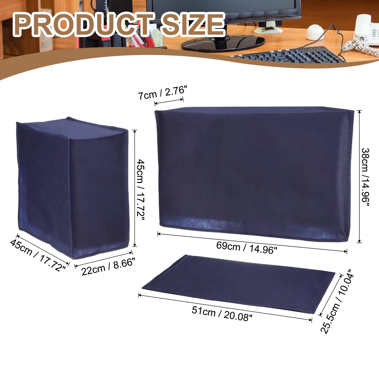 PRODUCT SIZE

7cm / 2.76"  
45cm / 17.72"  
22cm / 8.66"  
69cm / 27.17"  
51cm / 20.08"  
38cm / 14.96"  
25.5cm / 10.04"