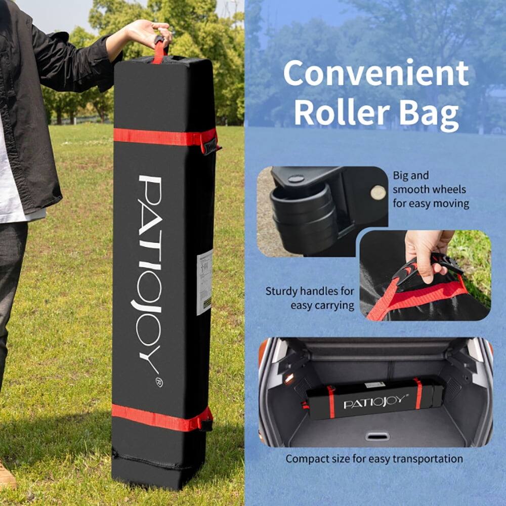 Patiojoy Convenient Roller Bag

- Big and smooth wheels for easy moving
- Sturdy handles for easy carrying
- Compact size for easy transportation