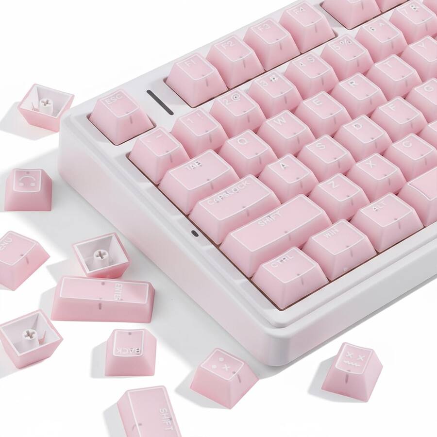 Cedar Assembly Pink Jade Keycaps Double Shot Pbt&pc Key Caps Cherry ...