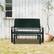 Alt View 3. Costway - Costway Outdoor Patio Swing Porch Rocker Glider Bench Loveseat Garden Seat Steel - Green.
