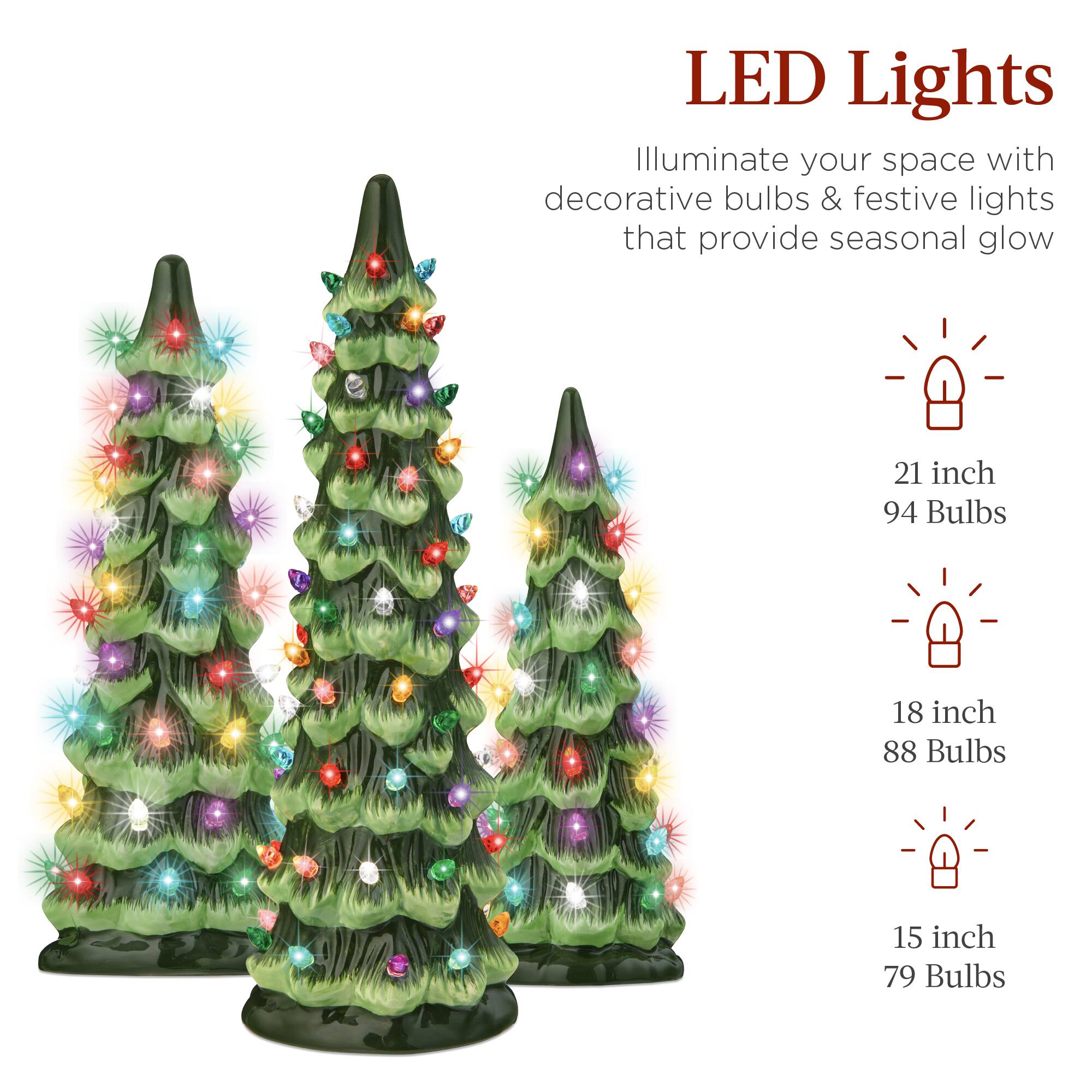 LED Lights  
Illuminate your space with decorative bulbs & festive lights that provide seasonal glow  

21 inch  
94 Bulbs  

18 inch  
88 Bulbs  

15 inch  
79 Bulbs