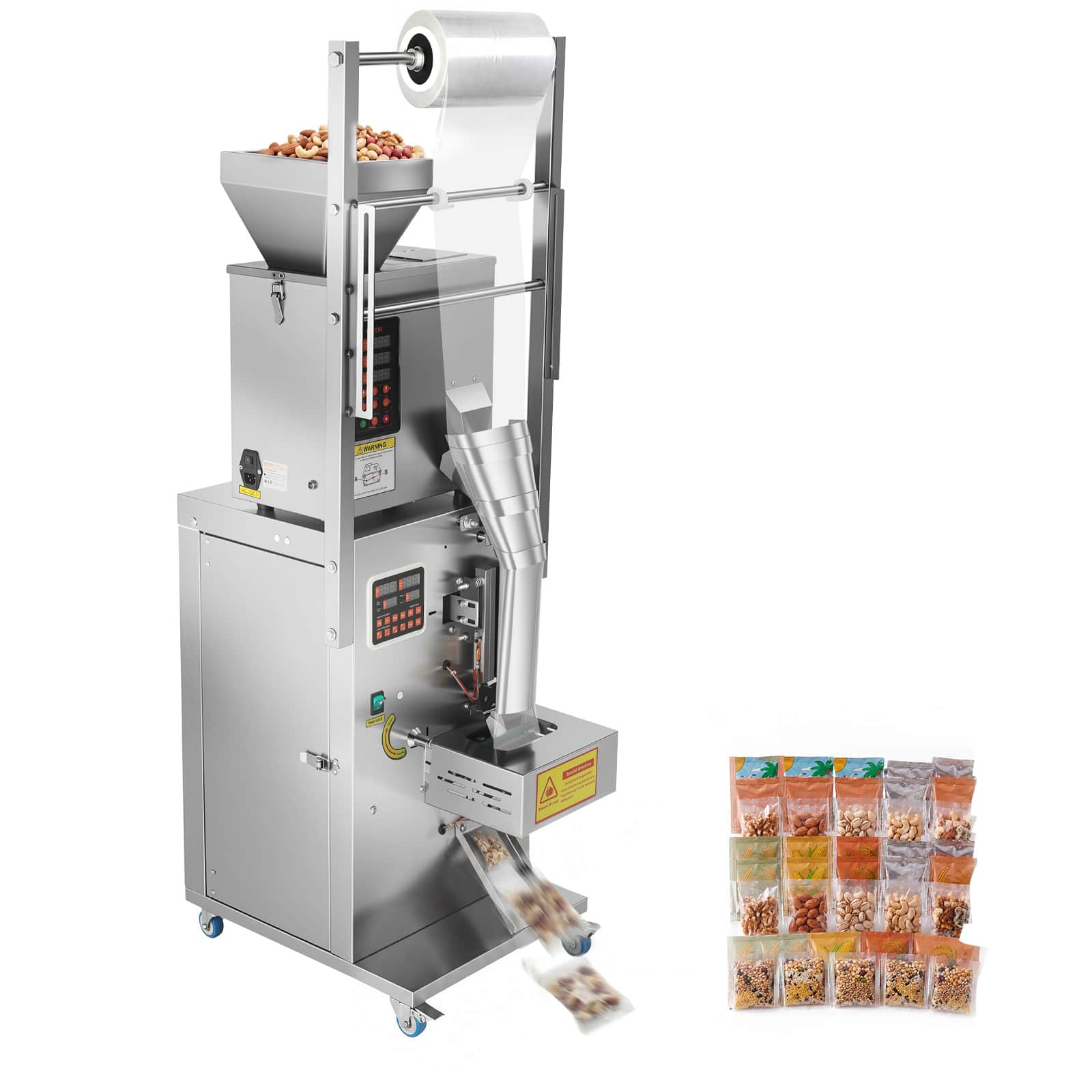 VEVOR - Powder Filling and Sealing Machine, 3-200g(0.01-0.44lbs) Automatic Particle Granule Packaging Machine, Stainless Steel - Silver price history on PriceWatchPro