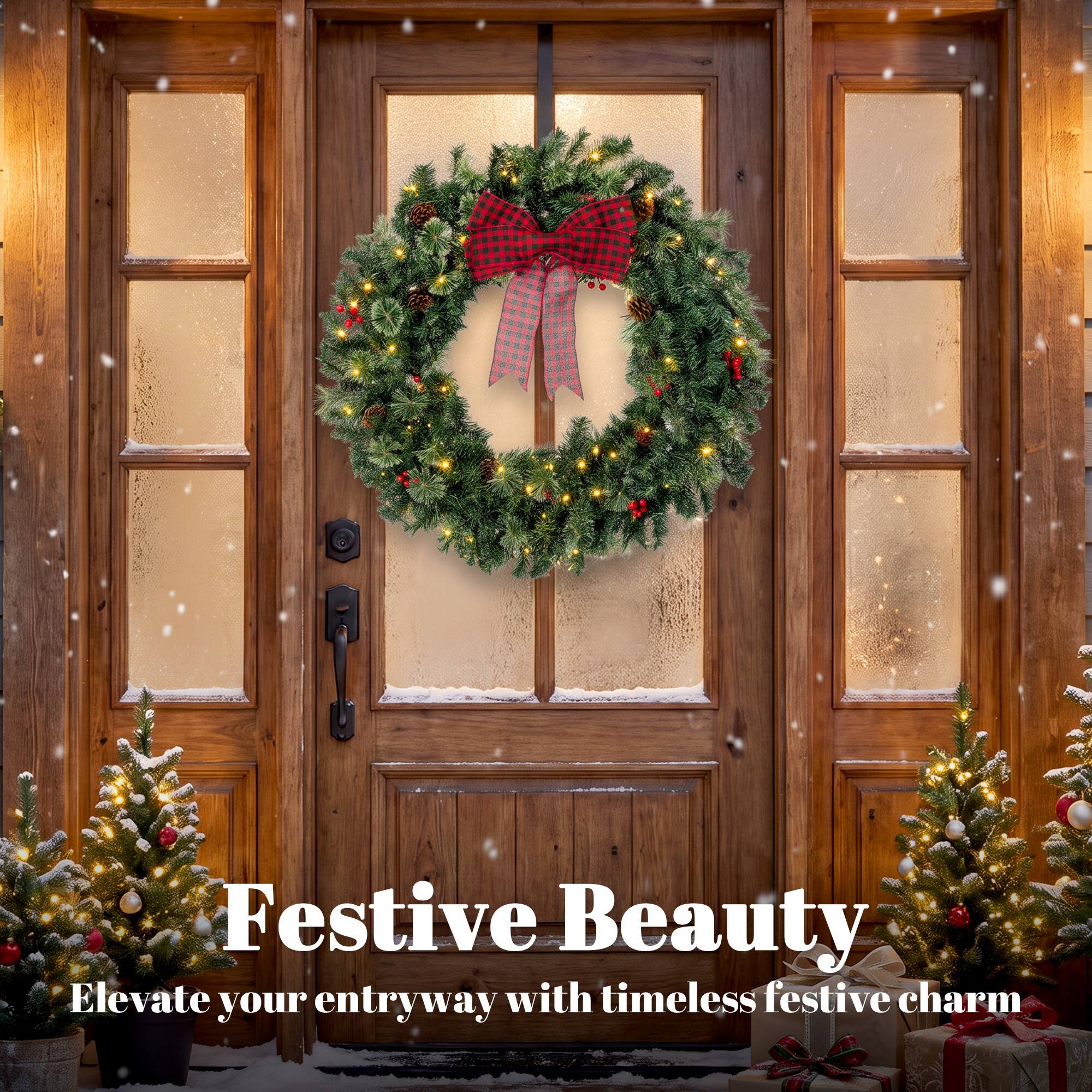 Festive Beauty  
Elevate your entryway with timeless festive charm