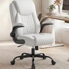 AWPLAY - Ergonomic Office Chair Executive Computer Desk Chair for Home Office - White