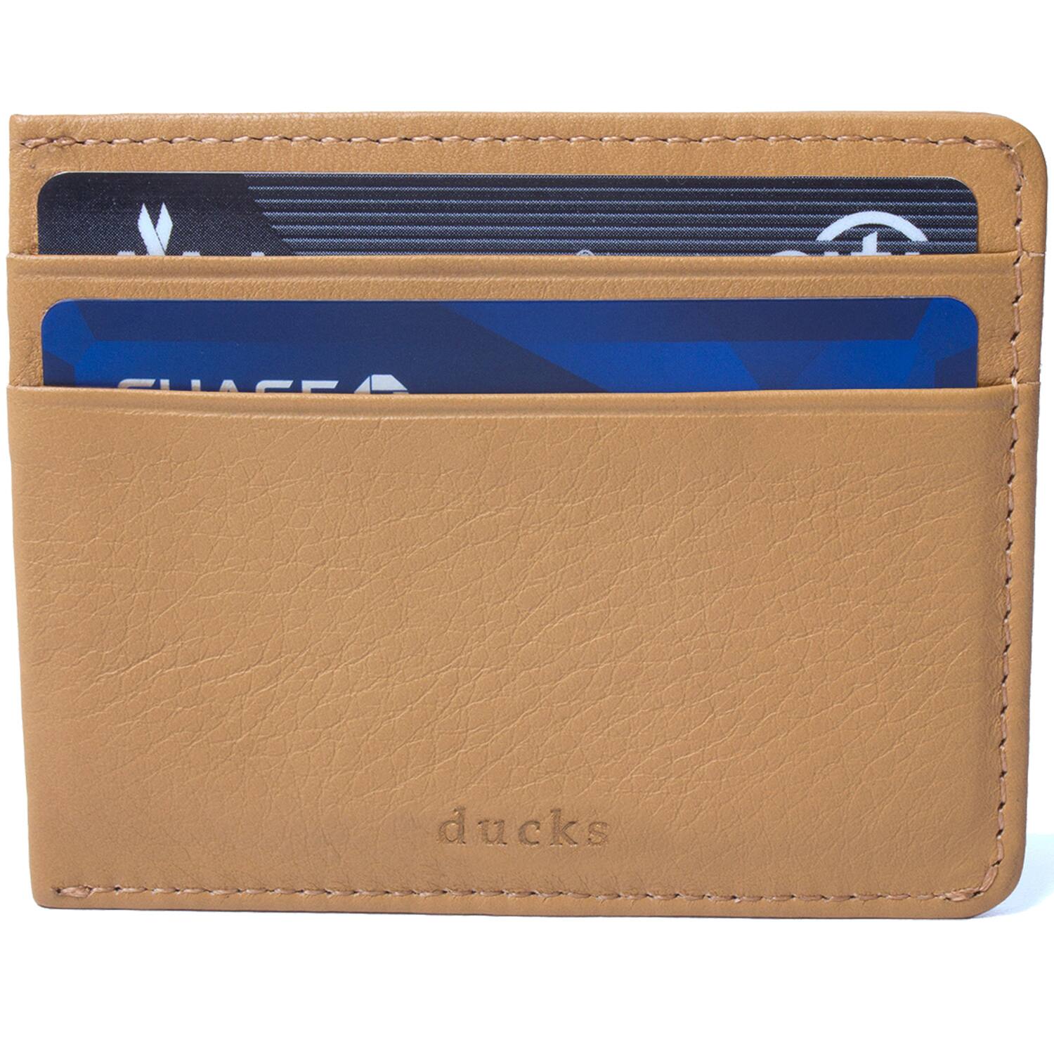 Alt View 1. Tokens & Icons - Anaheim Ducks Puck Wallet - Tan.