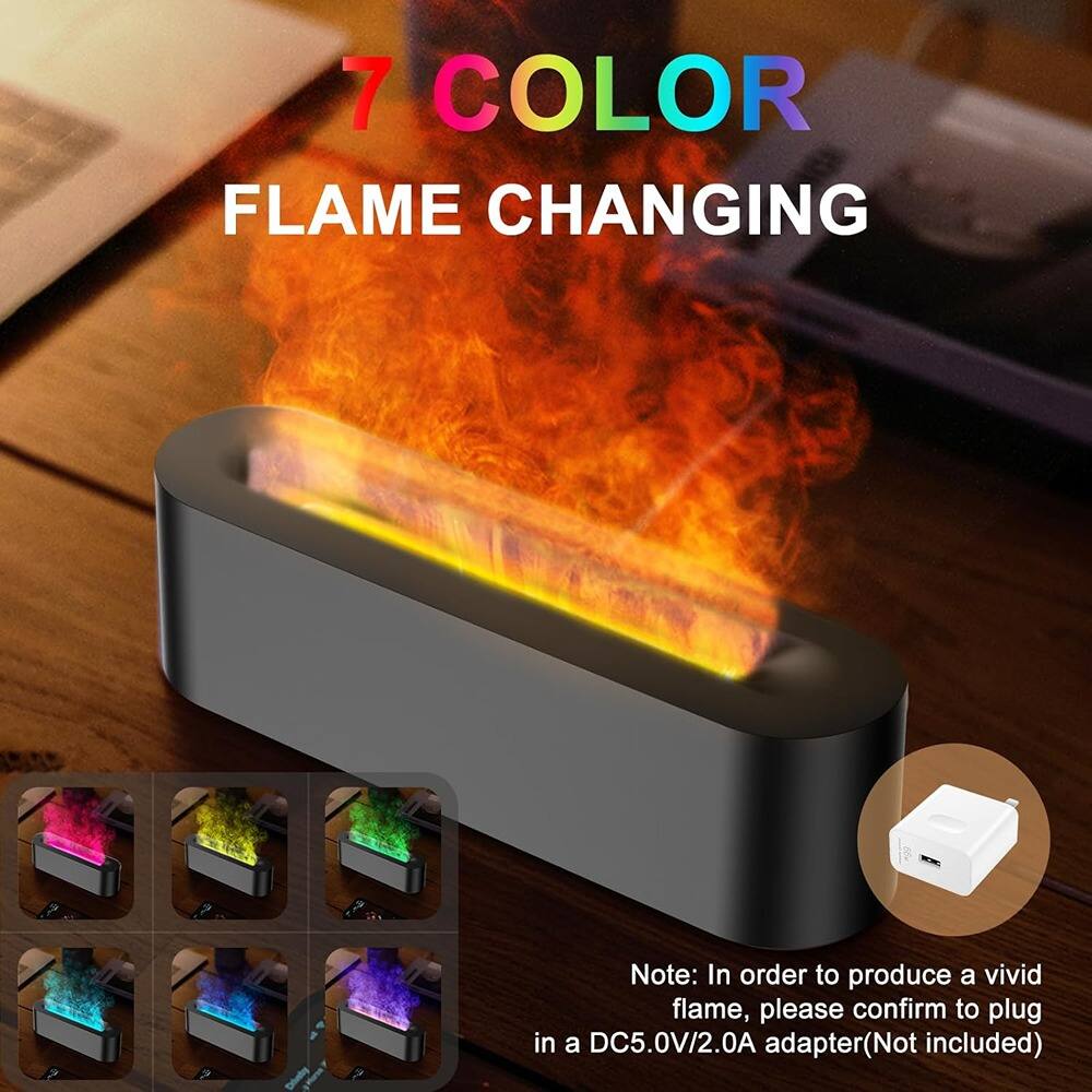 7 COLOR FLAME CHANGING

Note: In order to produce a vivid flame, please confirm to plug in a DC5.0V/2.0A adapter (Not included)
