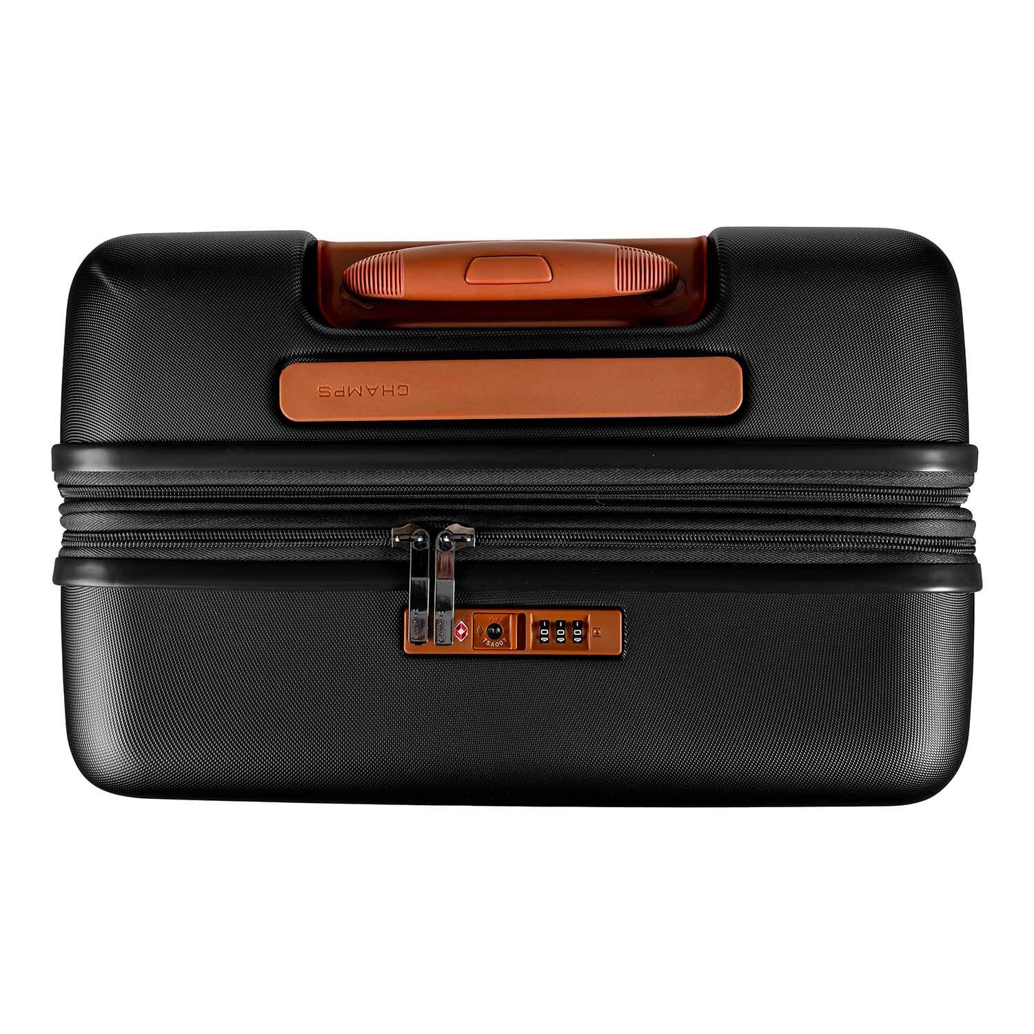 Angle. Champs - Vintage II Collection Medium Luggage Case - Black.
