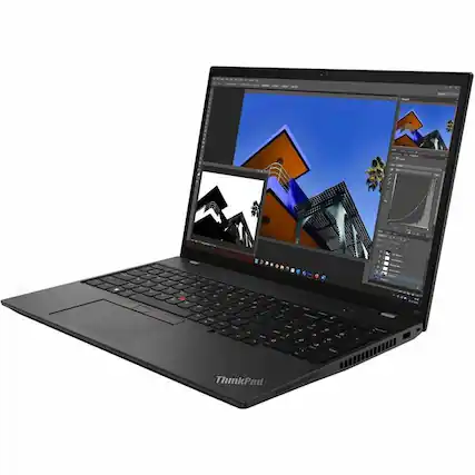 Front. Lenovo - Lenovo ThinkPad T16 Gen 2 21K70007US 16" Touchscreen Notebook - WUXGA - AMD Ryzen 5 PRO 7540U - 16 GB - 512 GB SSD - Eng - Thunder Black.