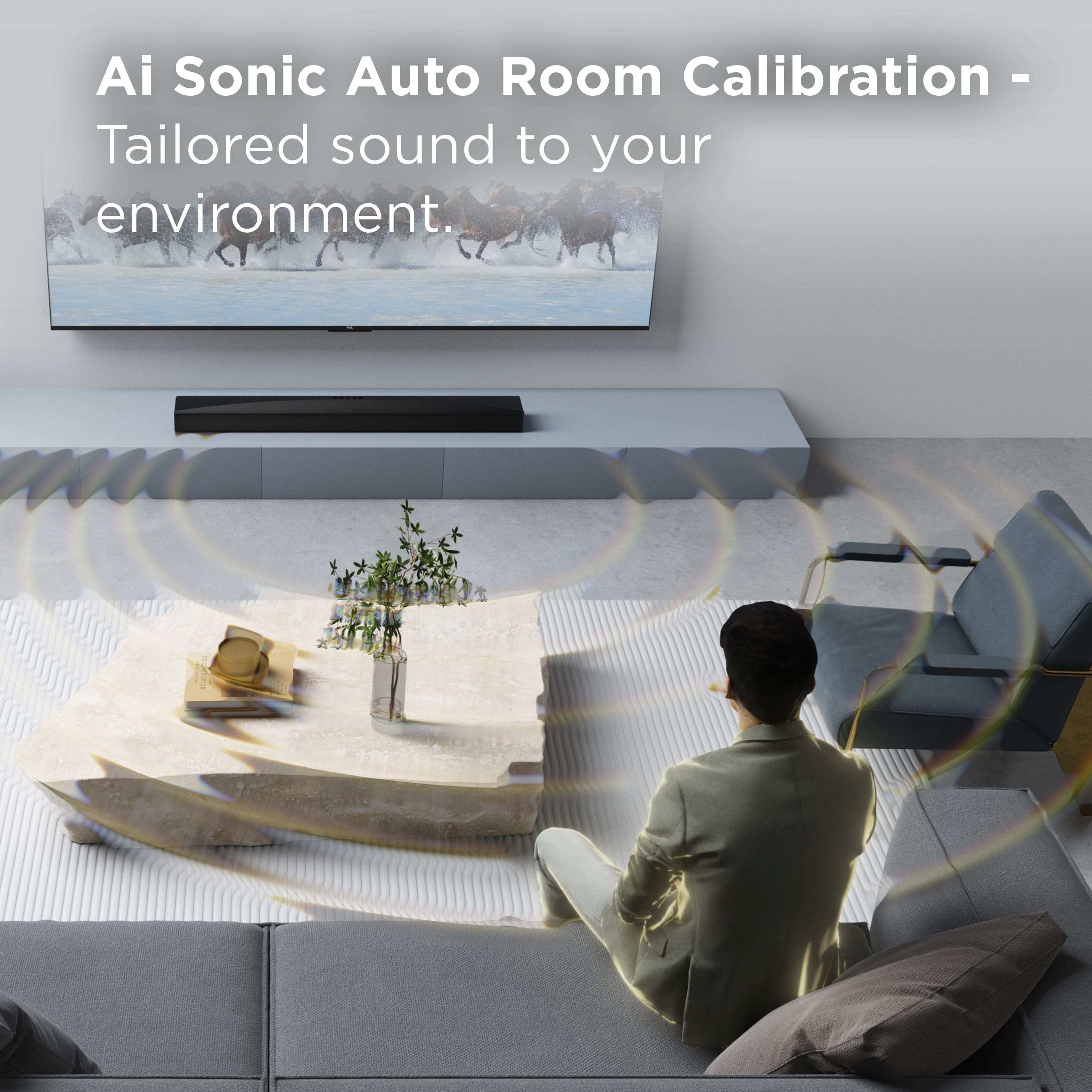 Ai Sonic Auto Room Calibration - Tailored sound to your environment.