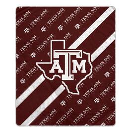 Pegasus - Texas A&M Aggies 60" x 70" Diagonal Lined Wordmark Ultra Soft Blanket - Multicolor