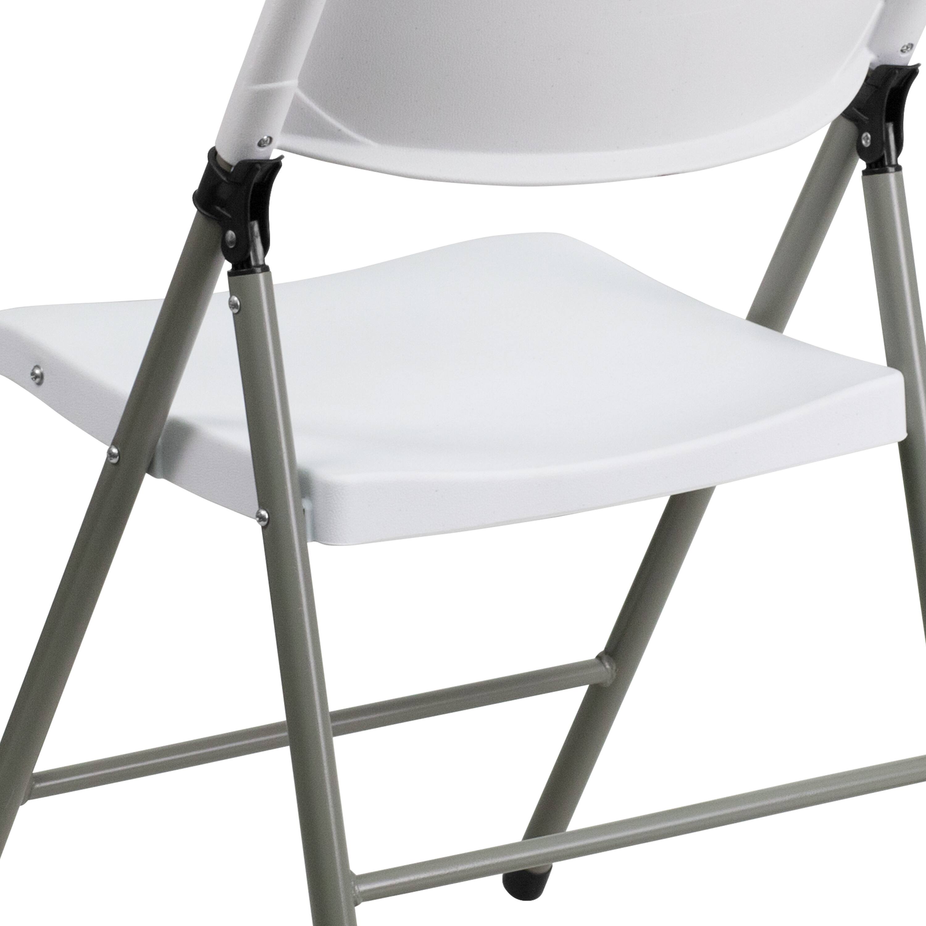 Alt View 10. Emma + Oliver - Plastic Folding Chairs | Set of 2 Lightweight Folding Chairs - White.