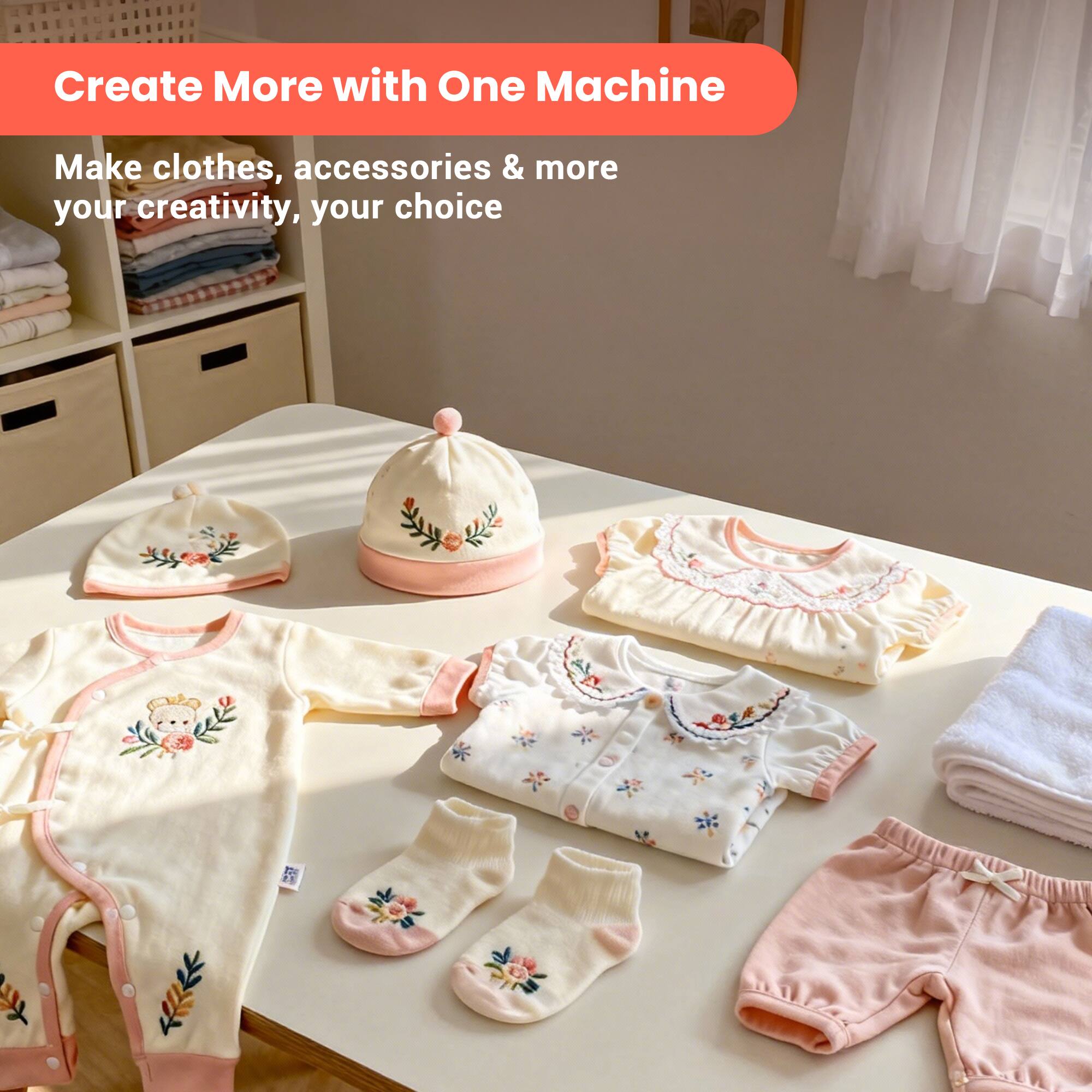 Create More with One Machine

Make clothes, accessories & more your creativity, your choice
