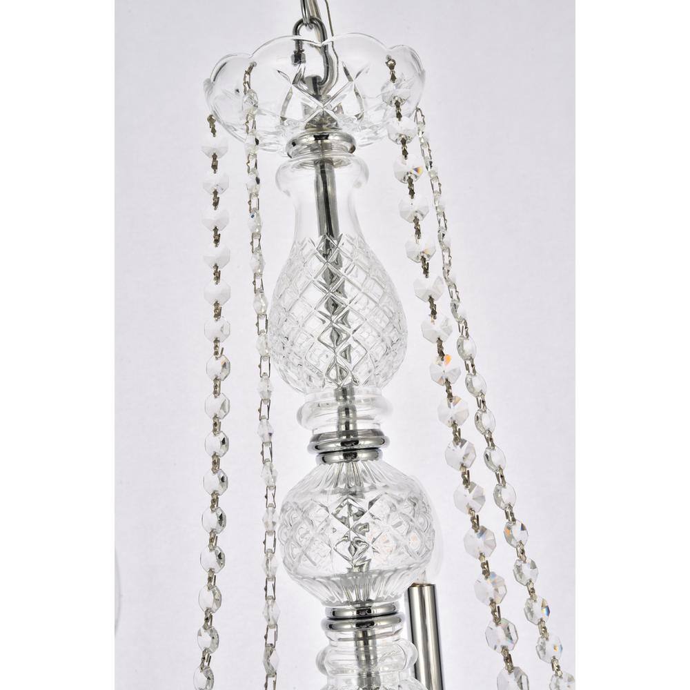 Alt View 3. Elegant Lighting - Verona 5 light Chrome Chandelier Clear Royal Cut Crystal - Chrome.