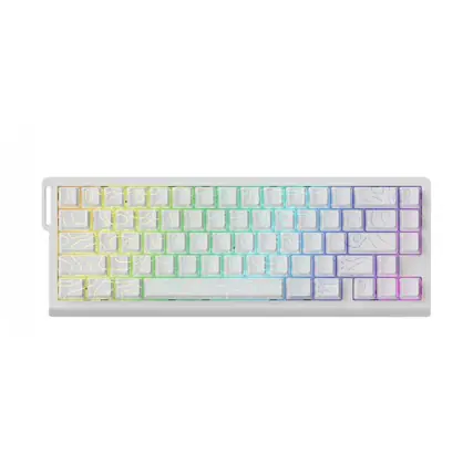 Front. Luckbyte - 60% Magnetic Switch Gaming Keyboard - Rapid Trigger, 8KHz Polling Rate, RGB Backlit Wired Mechanical Keyboard for PC Mac - White.