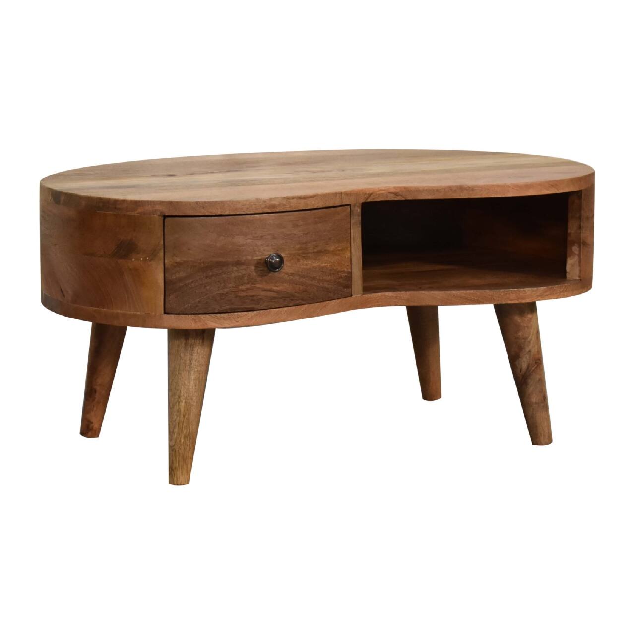 Back. Artisan Furniture - Mini Oak-ish Wave Coffee Table - oak-ish.