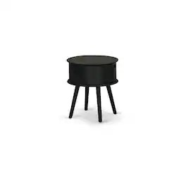 East West Furniture - Night Stand Black - Brown