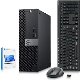 Dell - Refurbished Excellent - OptiPlex 5070 SFF Desktop PC | Intel Core i5-9th 3.0GHz | 16GB DDR4 RAM | 500GB HDD | Wireless KB & M | Wi-Fi | Win11 - Black