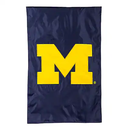 Front. Evergreen Enterprises - Michigan Wolverines 28" x 44" Double-Sided Garden Flag - Multicolor.