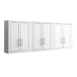 FurniFact - 3-Piece Wall Storage Cabinet Set - White