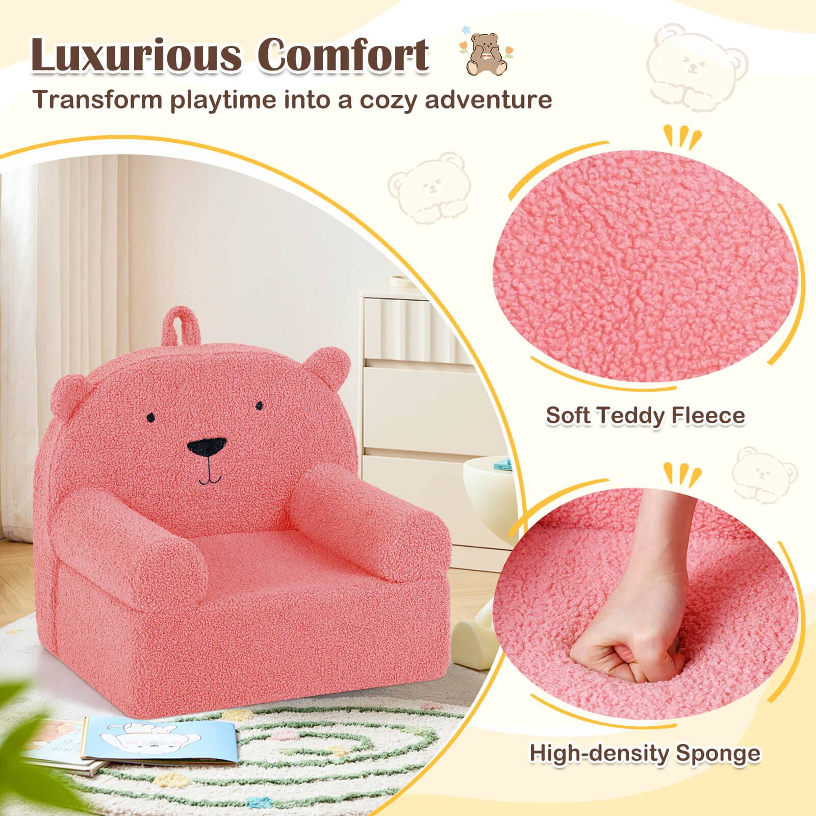 Luxurious Comfort  
Transform playtime into a cozy adventure  

Soft Teddy Fleece  
High-density Sponge