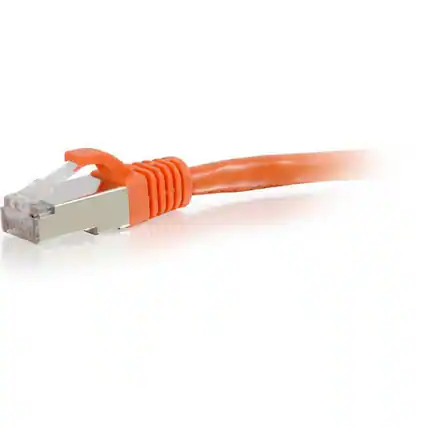 Front. C2G - C2G-3ft Cat6 Snagless Shielded (STP) Network Patch Cable - Orange.