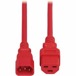 Eaton Tripp Lite Series Power Cord, C14 to C21 - Heavy-Duty, 15A, 250V, 14 AWG, 5 ft. (1.5 m), For Computer - Red