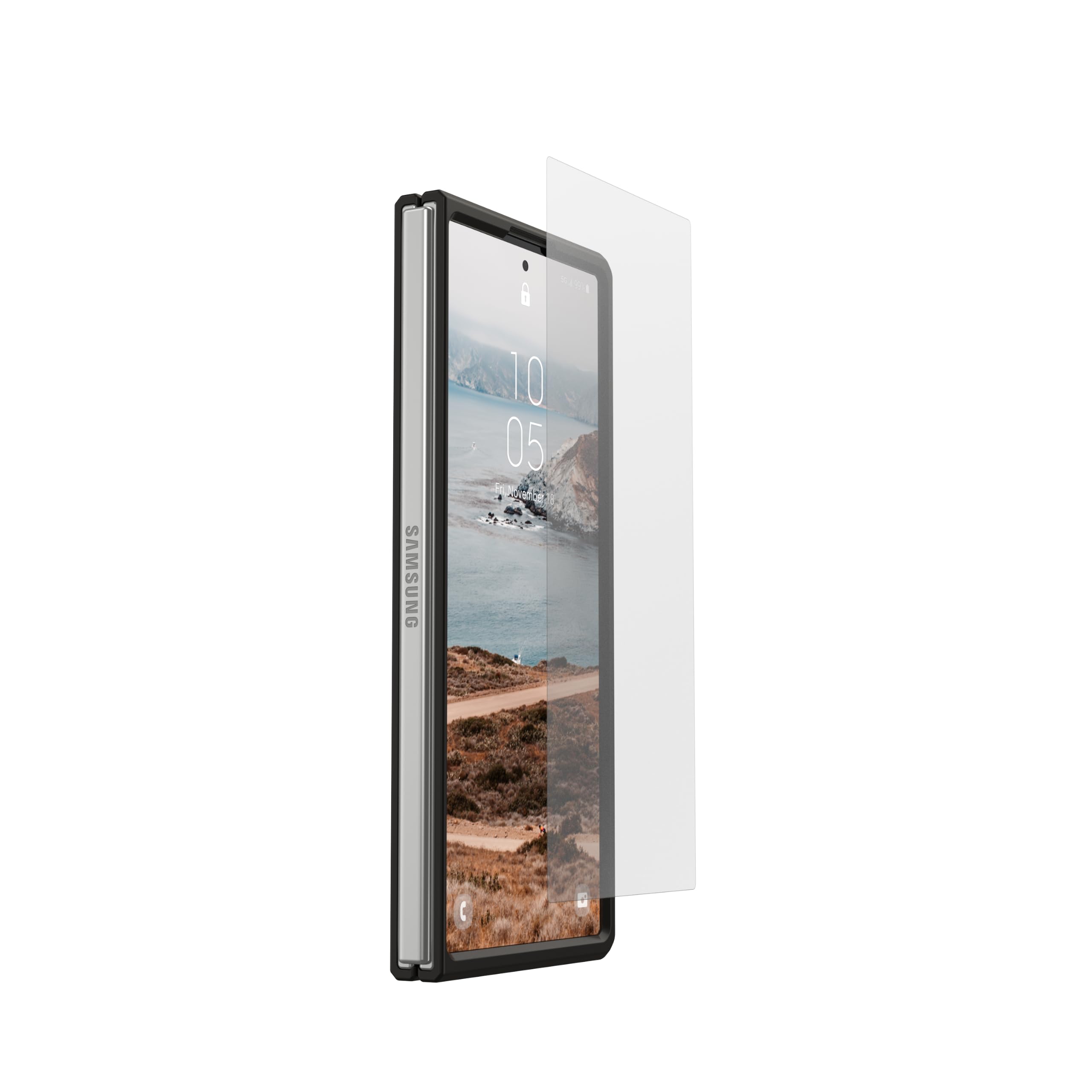 Alt View 4. UAG - Designed for Samsung Galaxy Z Fold8 Ultra, Glass Screen Protector, Tempered Glass, Ultra HD, Anti-Fingerprint - Clear.