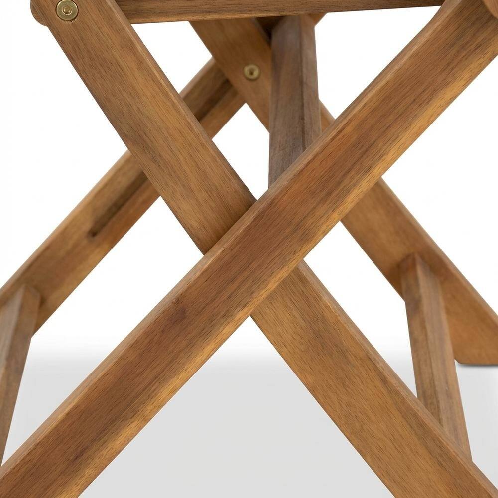 Angle. Outdoor Escape - Oil-Finish Wooden Patio Chairs with Sturdy Frame and Weatherproof Finish - Brown.
