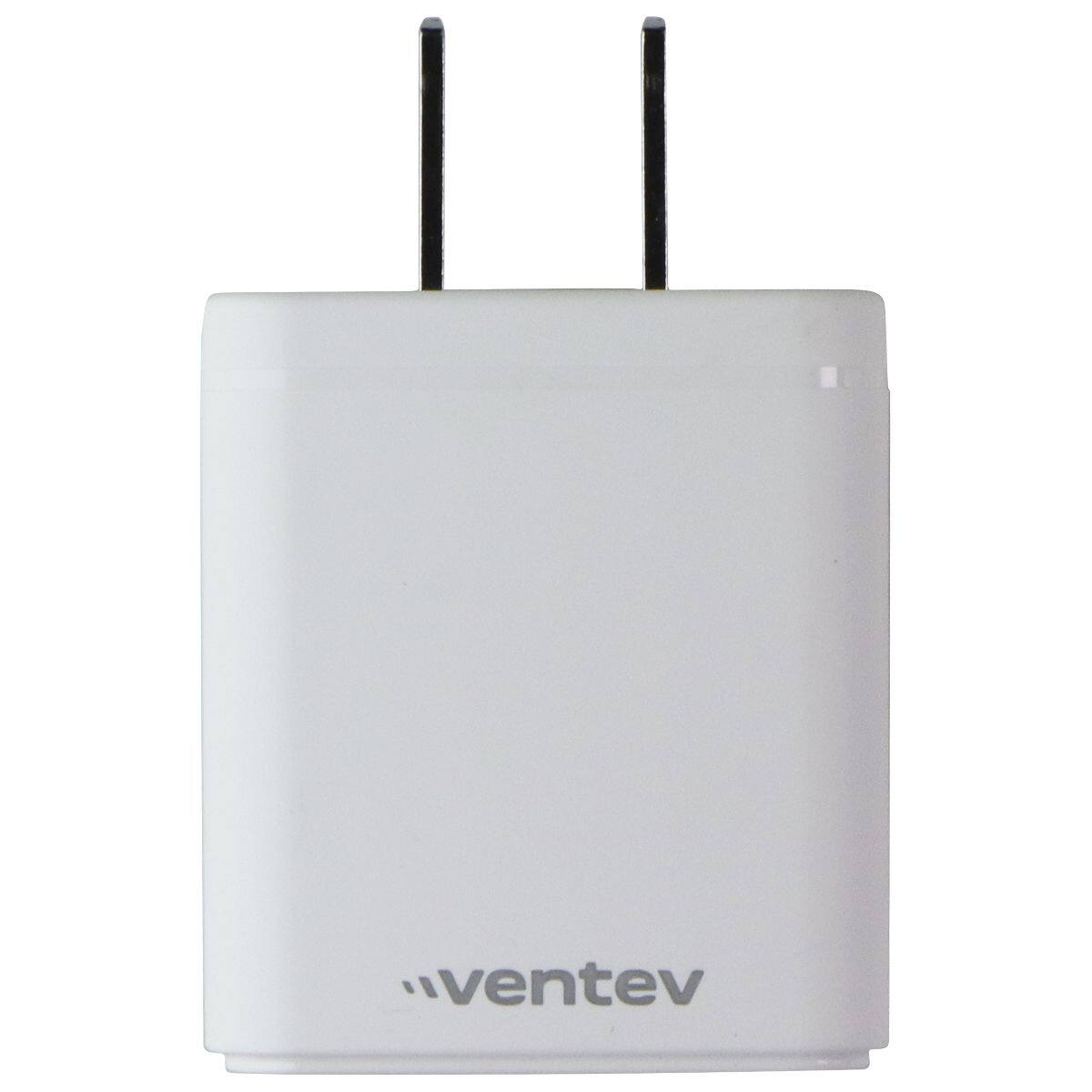 Front. Ventev - 20W Single Port USB-C Ultra Fast Wall Charger - White - White.